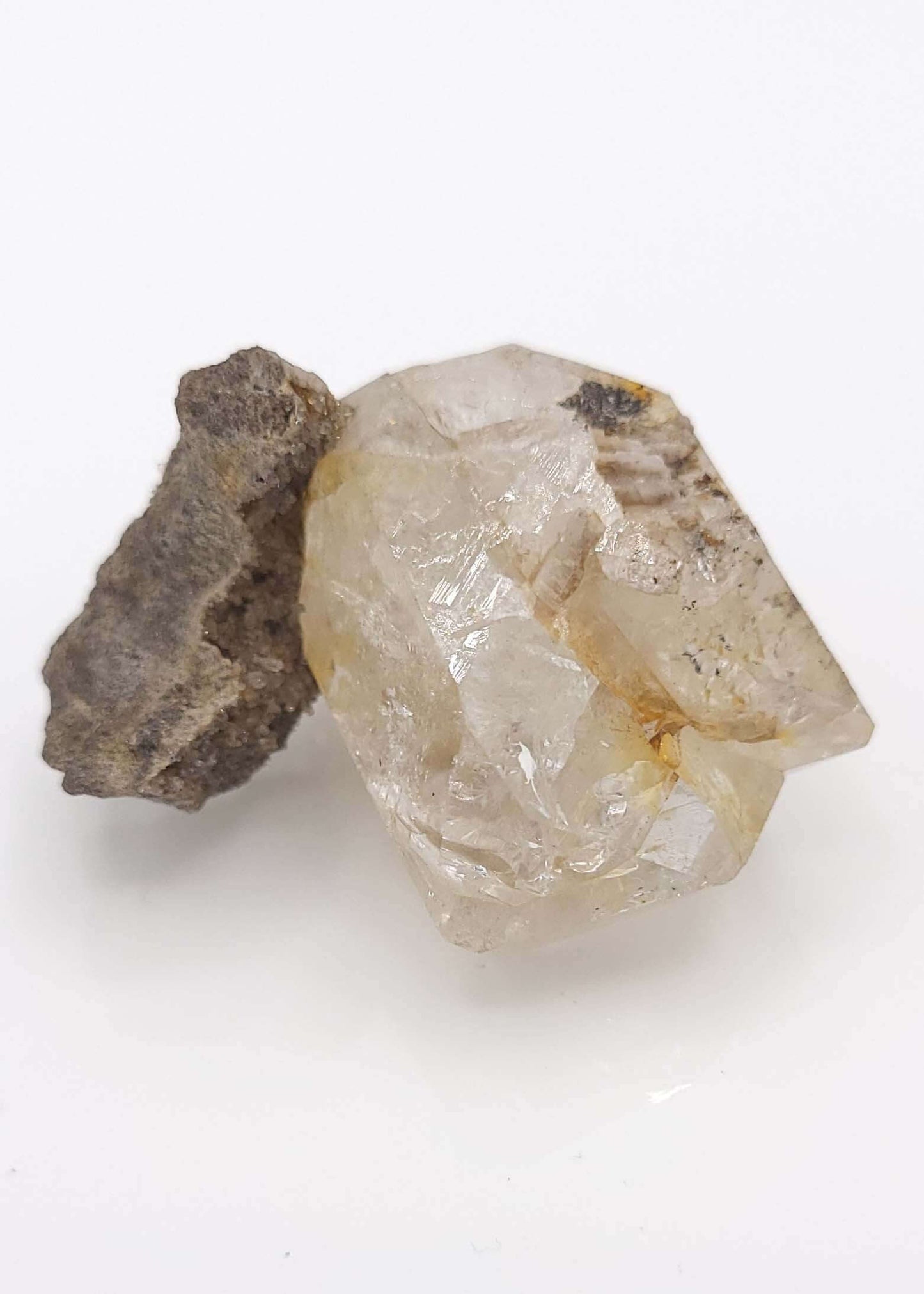 Twin Herkimer Diamonds On Matrix