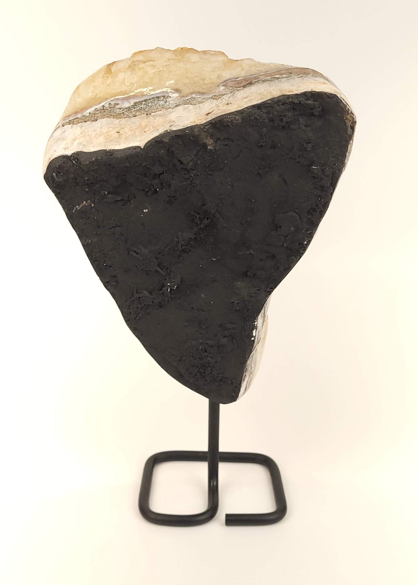 Polished Citrine Cluster Metal Stand (HTA)