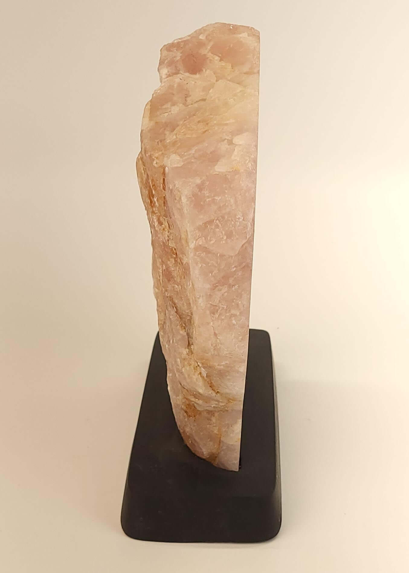 Polished Rose Quartz On Stand
