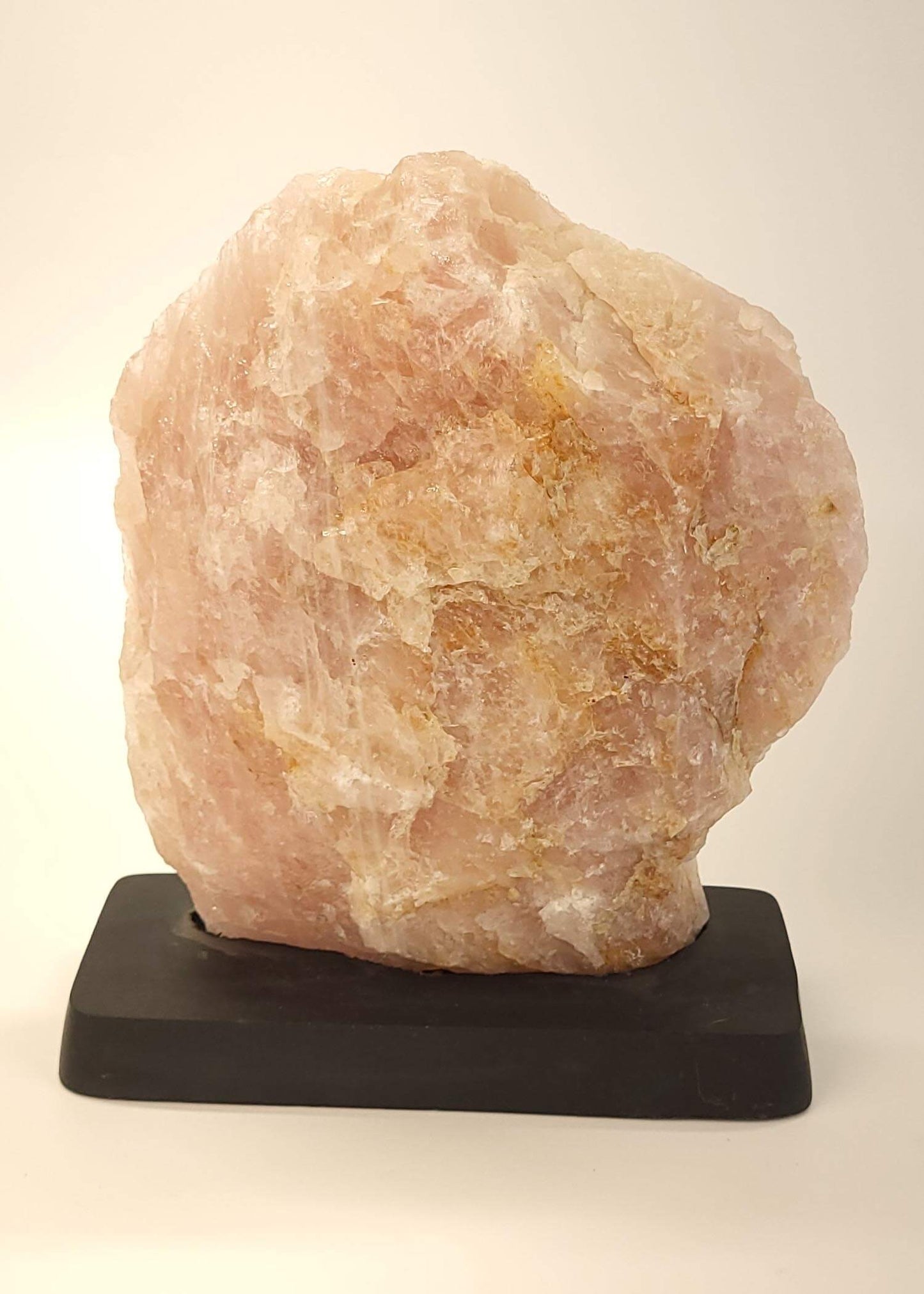 Polished Rose Quartz On Stand