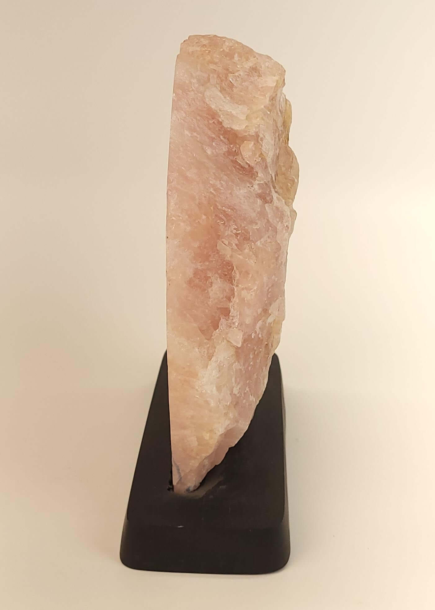 Polished Rose Quartz On Stand