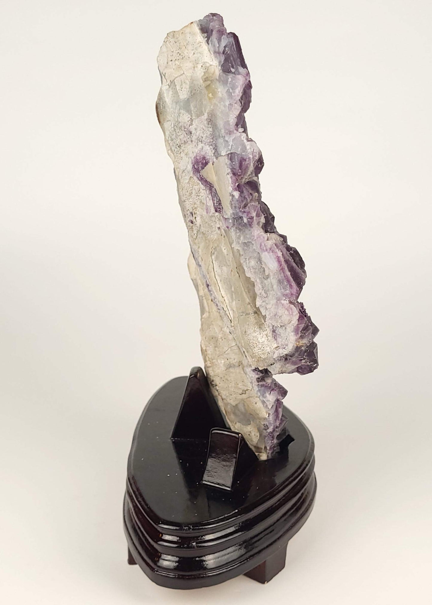 Deep Purple Fluorite Cluster On Stand
