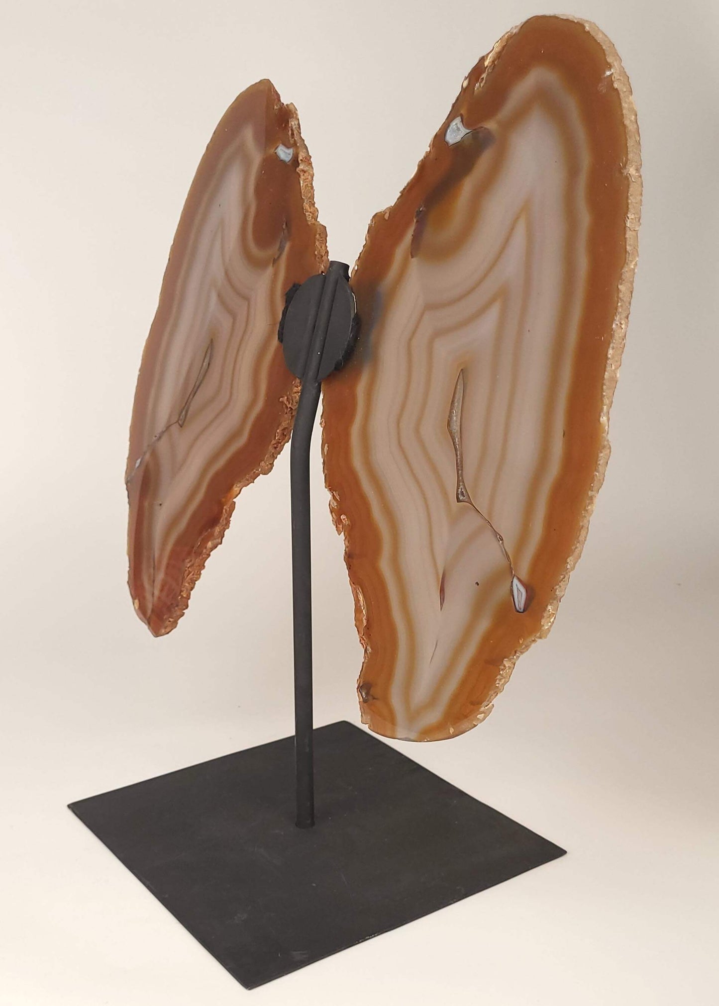 Agate Slice Butterfly on Stand