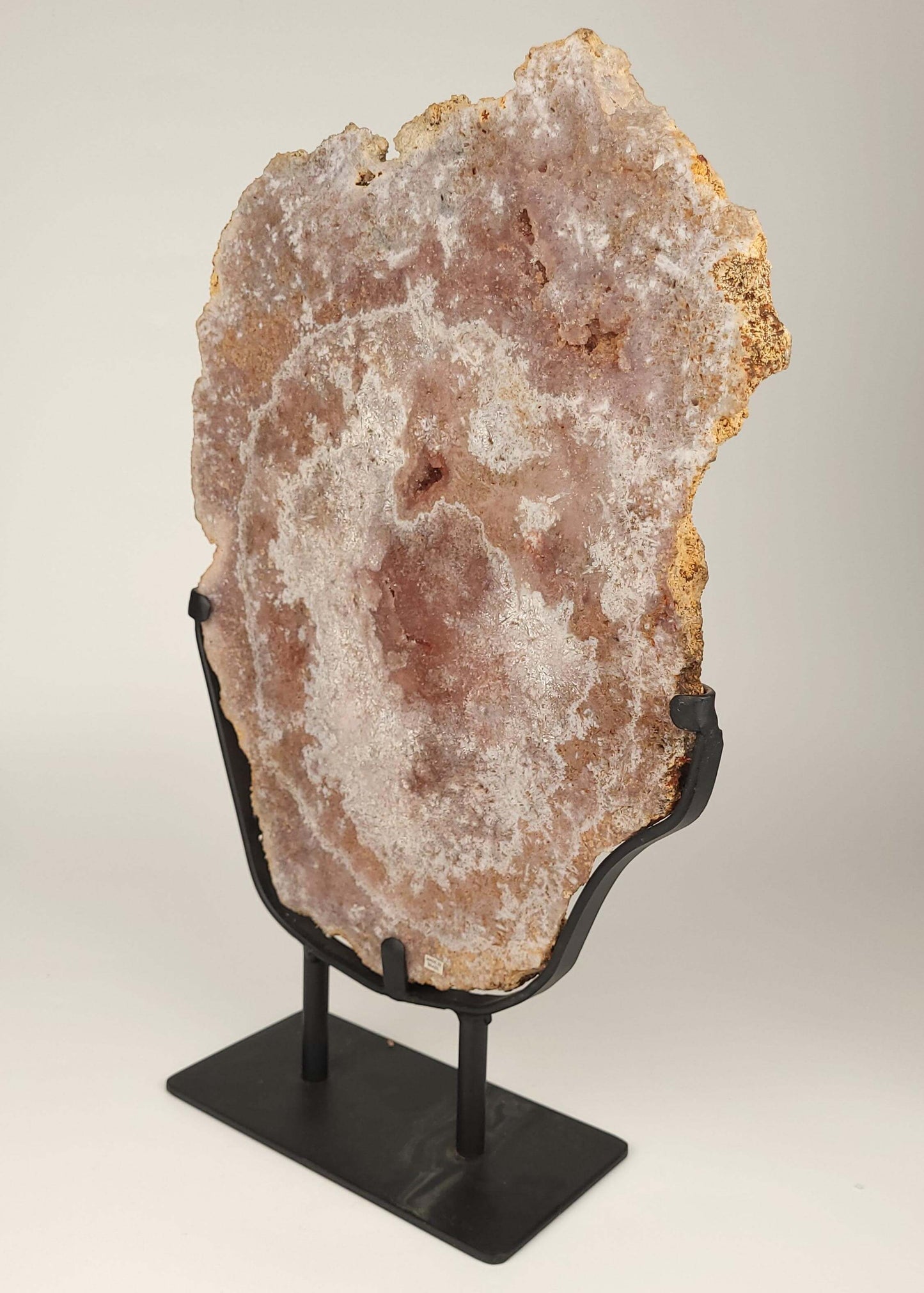 Large Pink Amethyst Display Slab on Stand