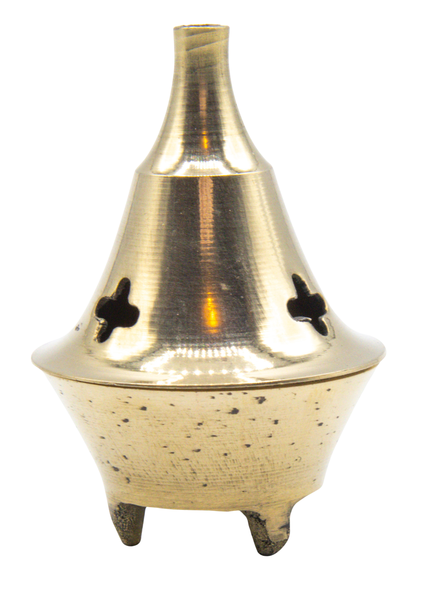 Small 2 Piece Brass Cone Incense Burner