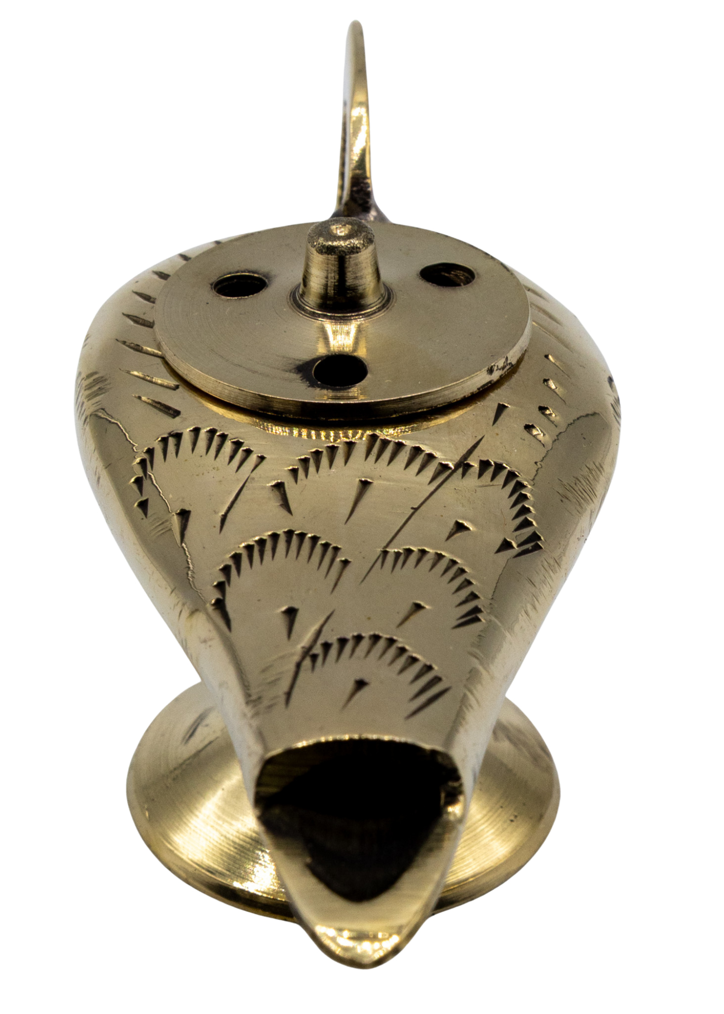 Brass Genie Lamp Incense Burner front