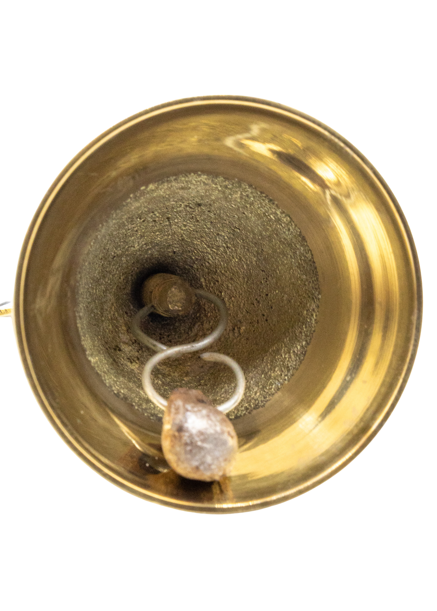 4" Brass Triple Moon Altar Bell bottom