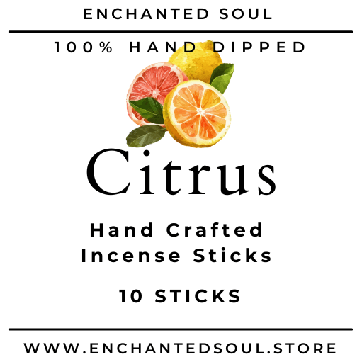 citrus incense sticks label