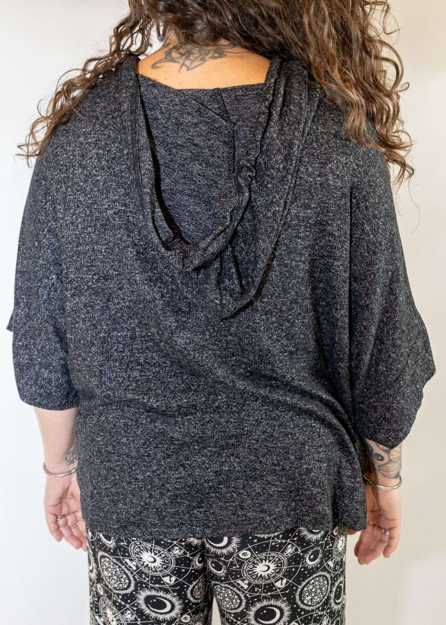 Night Sky Tree of Life Charcoal Gray Loose Fit Pullover