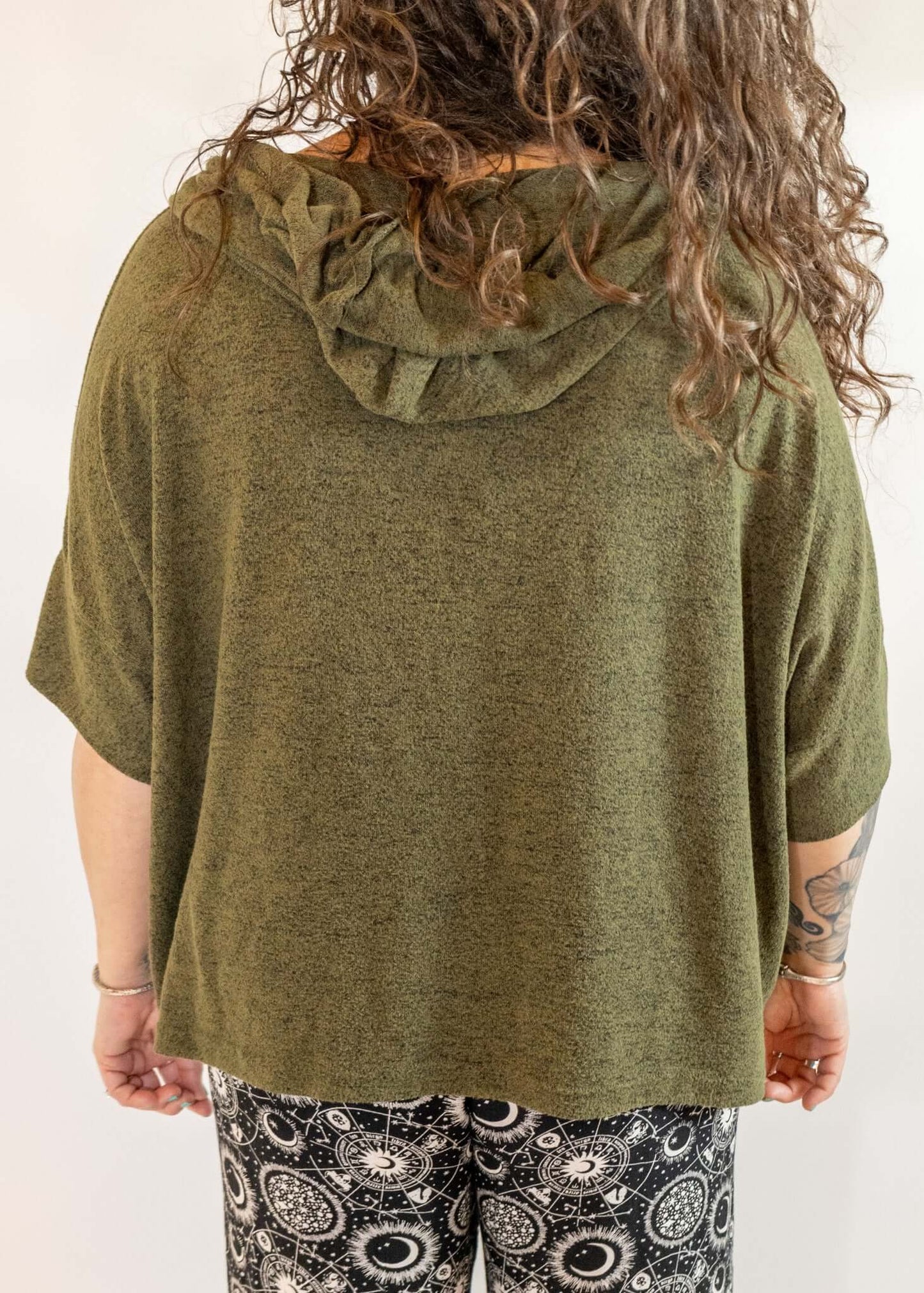 Night Sky Tree of Life Sage Green Loose Fit Pullover