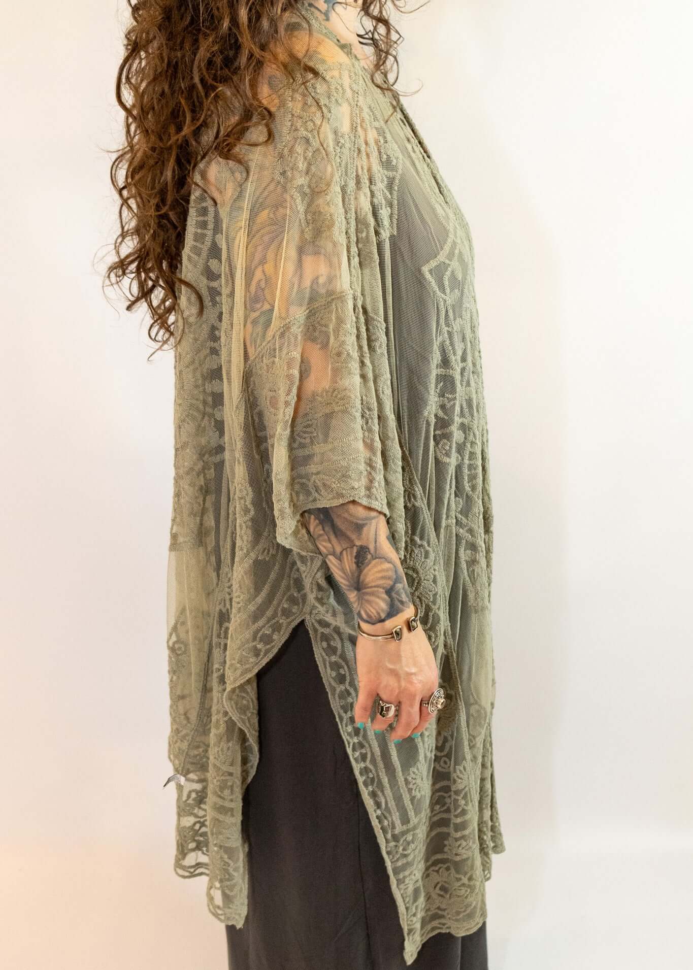Mandala Inspired Floral Mesh Wrap