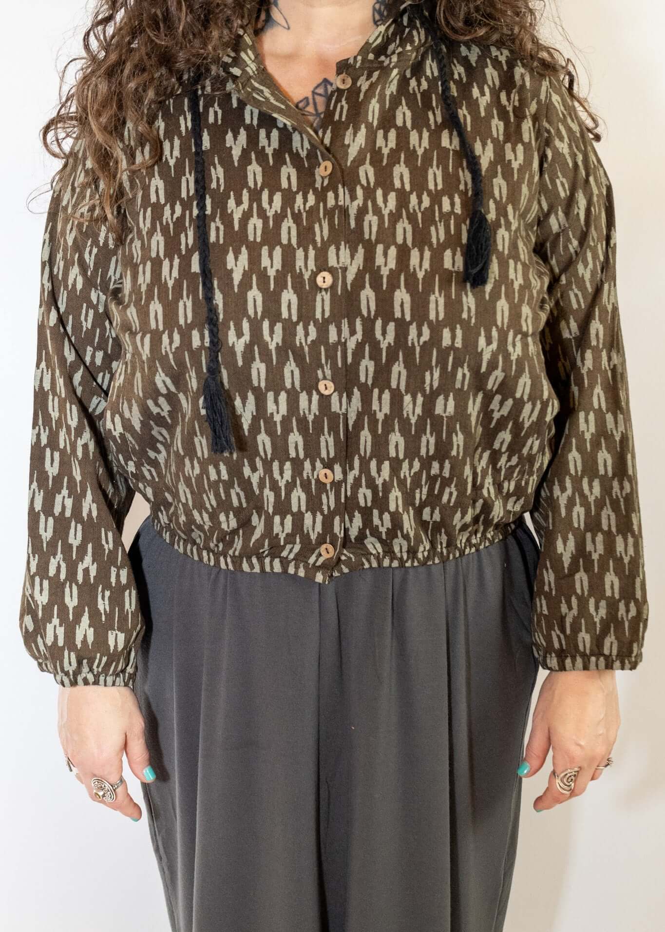 Crocheted EyeBall Button Up Jacket