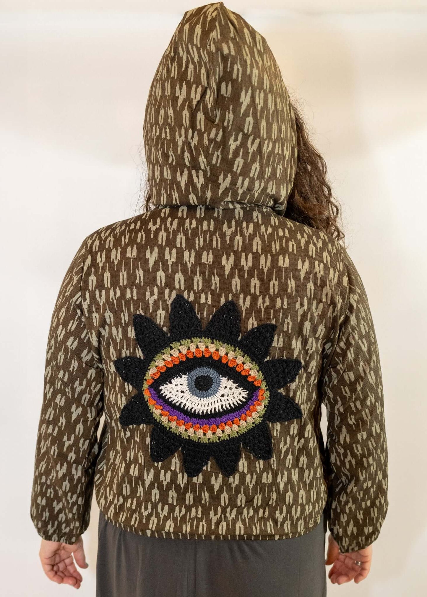 Crocheted EyeBall Button Up Jacket
