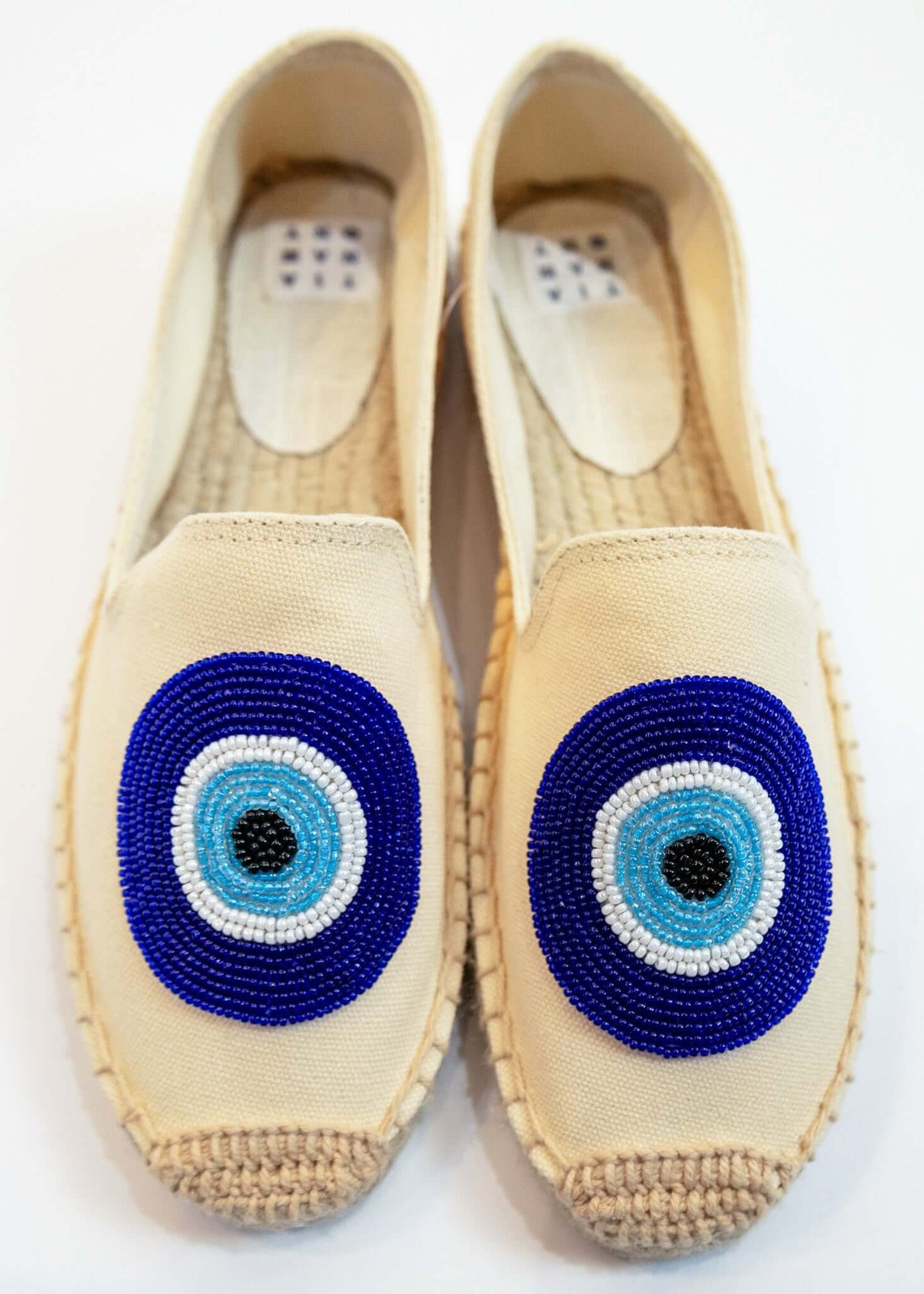 Beaded Blue Evil Eye Espadrilles