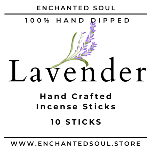 Lavender incense sticks label