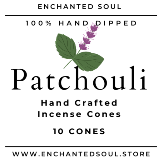 patchouli cone incense label