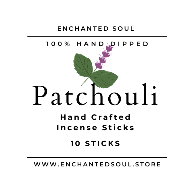 patchouli incense sticks label