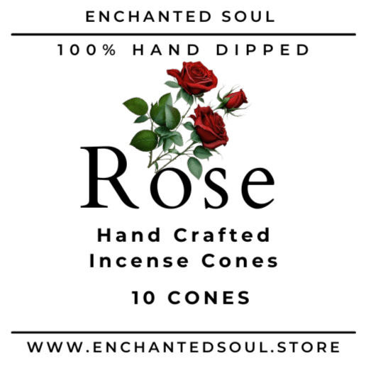 rose cone incense label