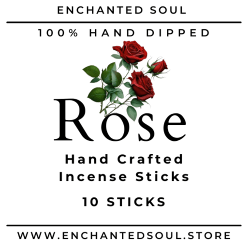 rose incense sticks label