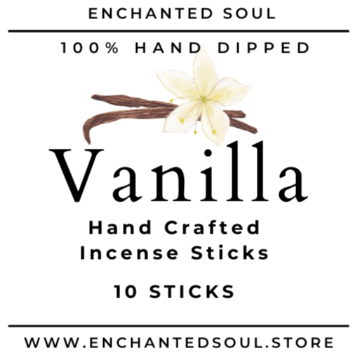 vanilla incense stick label