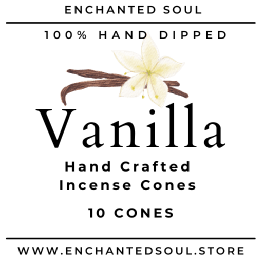 vanilla cone incense label