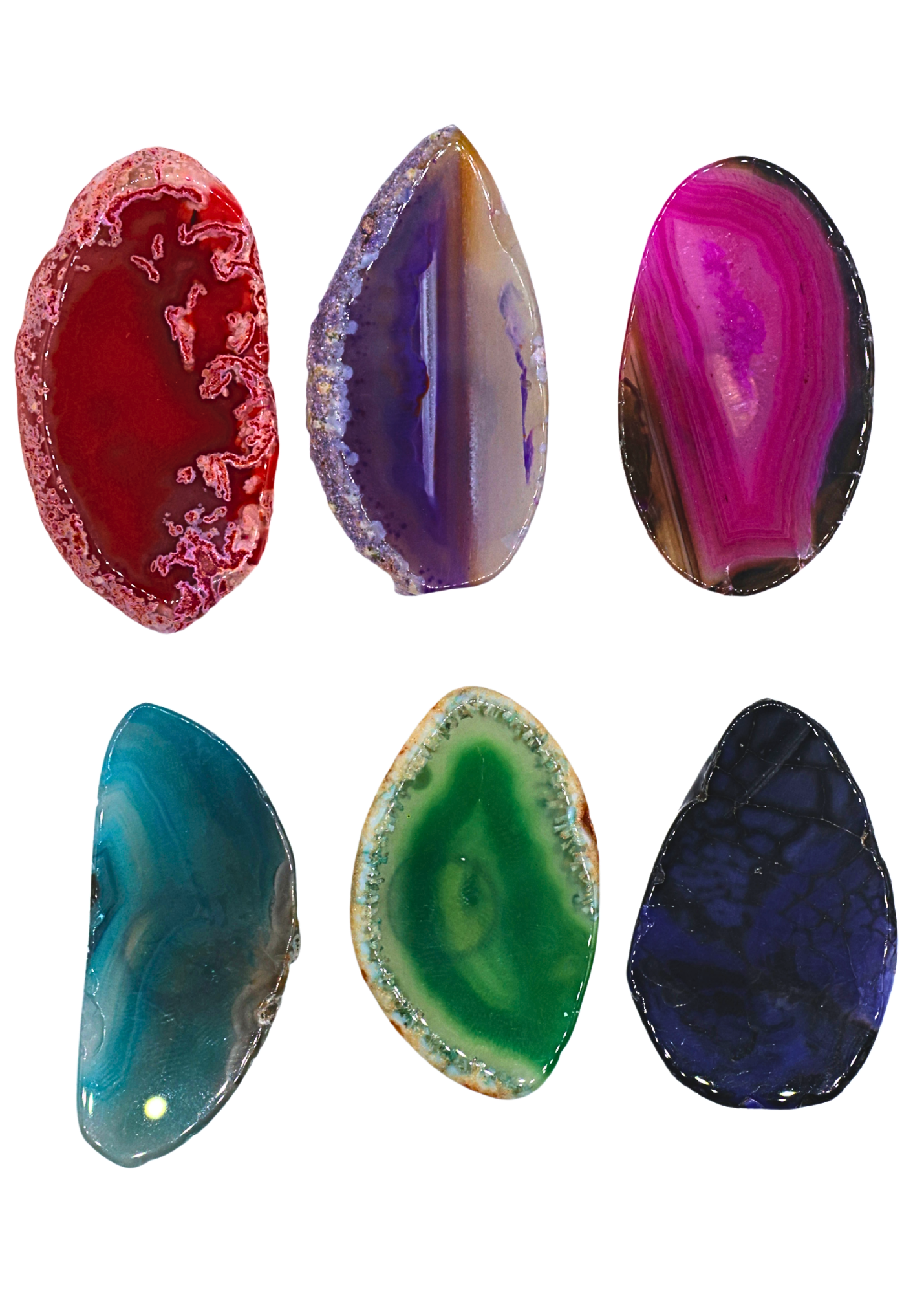 Agate Slice Crystal Fridge Magnet group