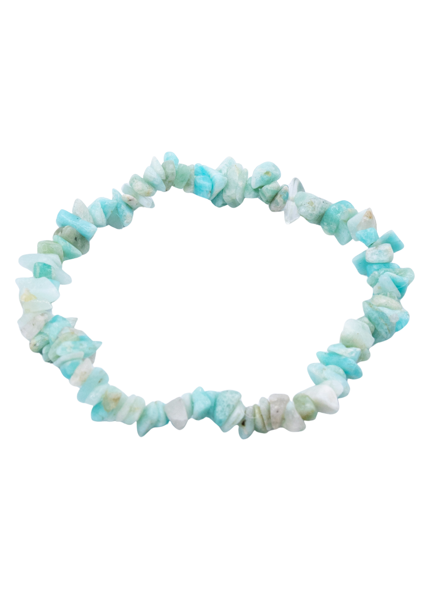 amazonite chip stretch bracelet angle