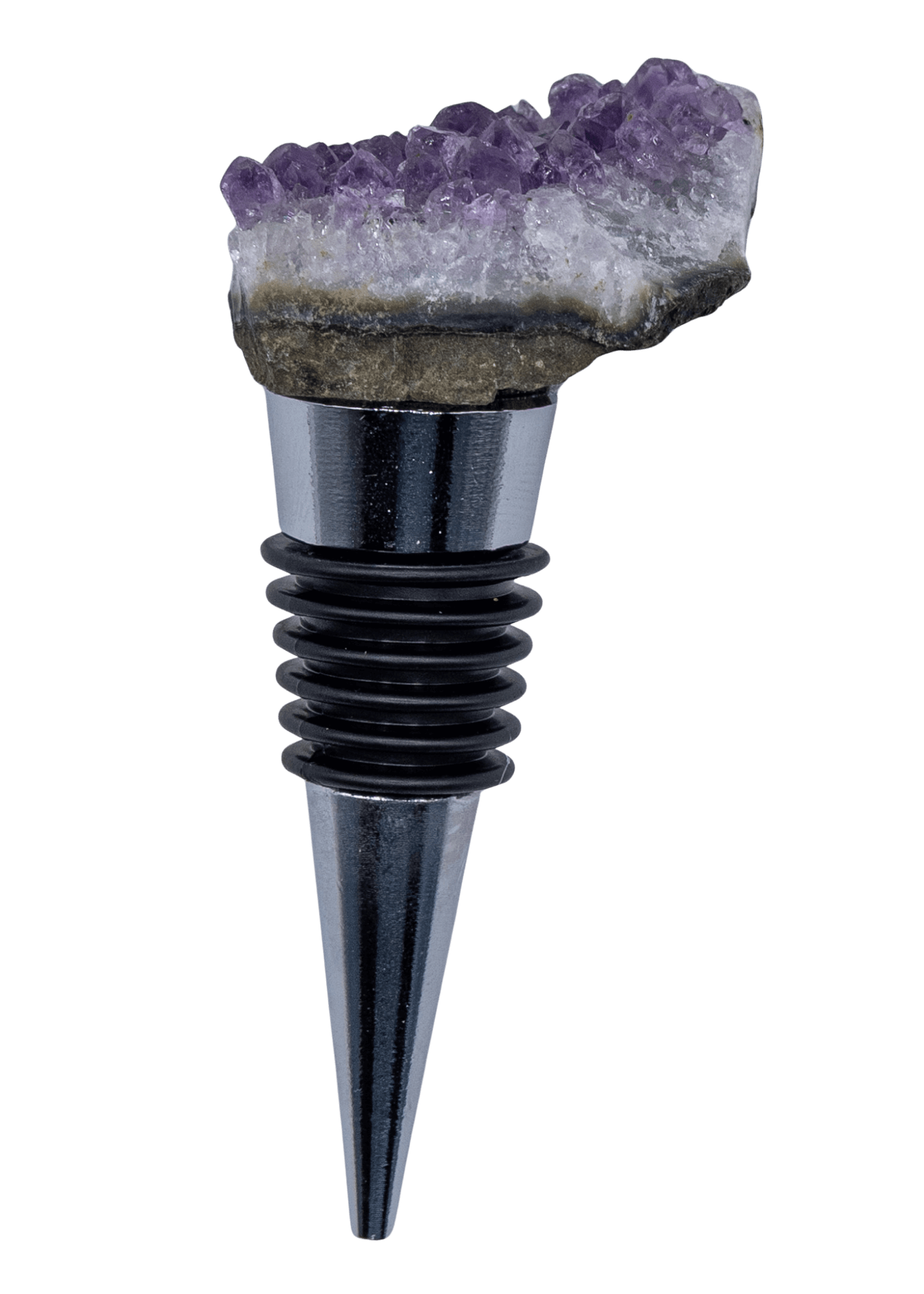 amethyst crystal cluster wine stopper