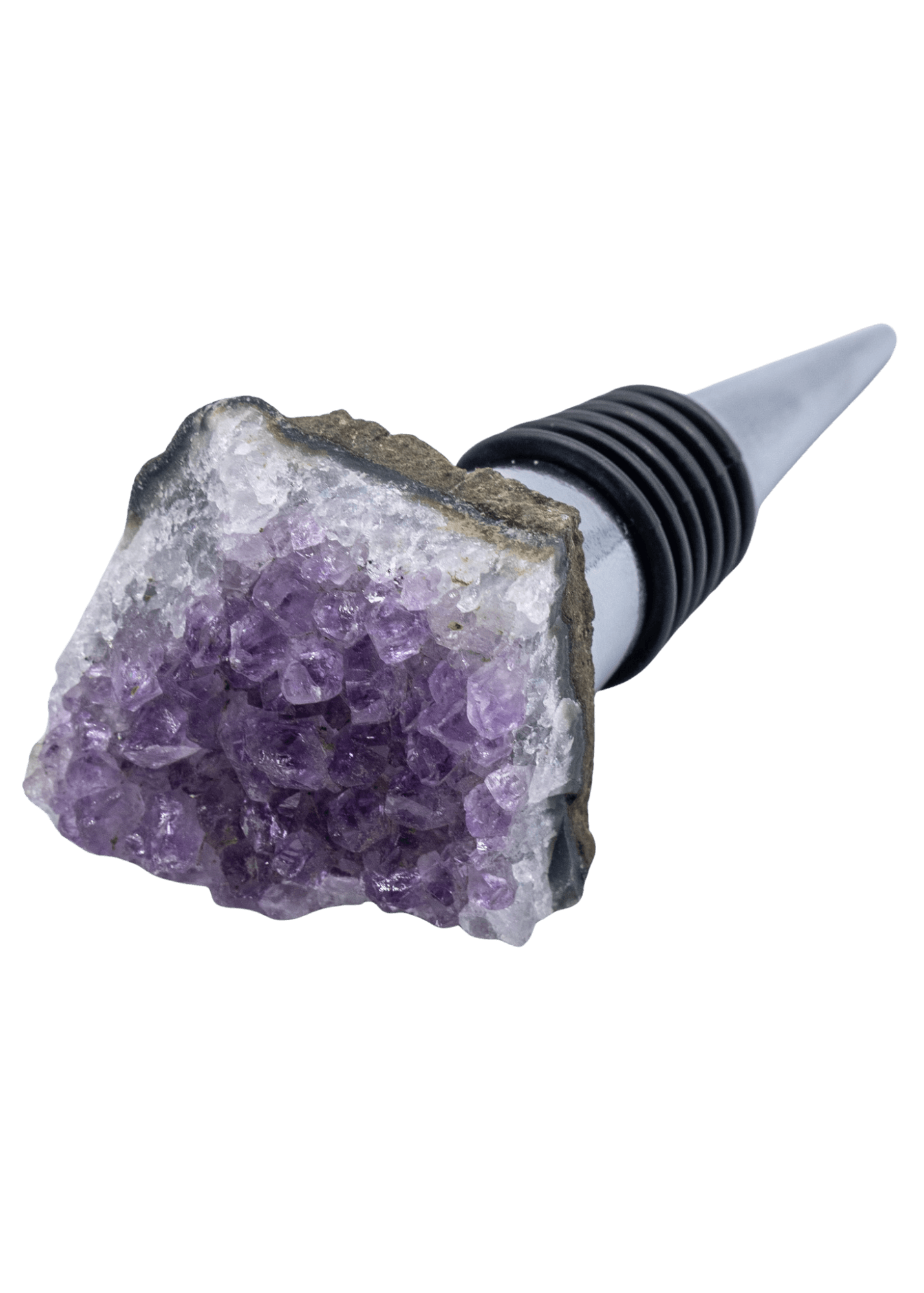 amethyst crystal cluster wines topper top view