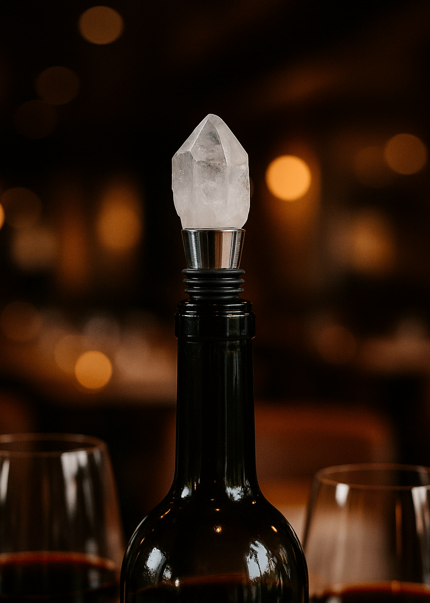 arkansas quartz crystal wine stopper
