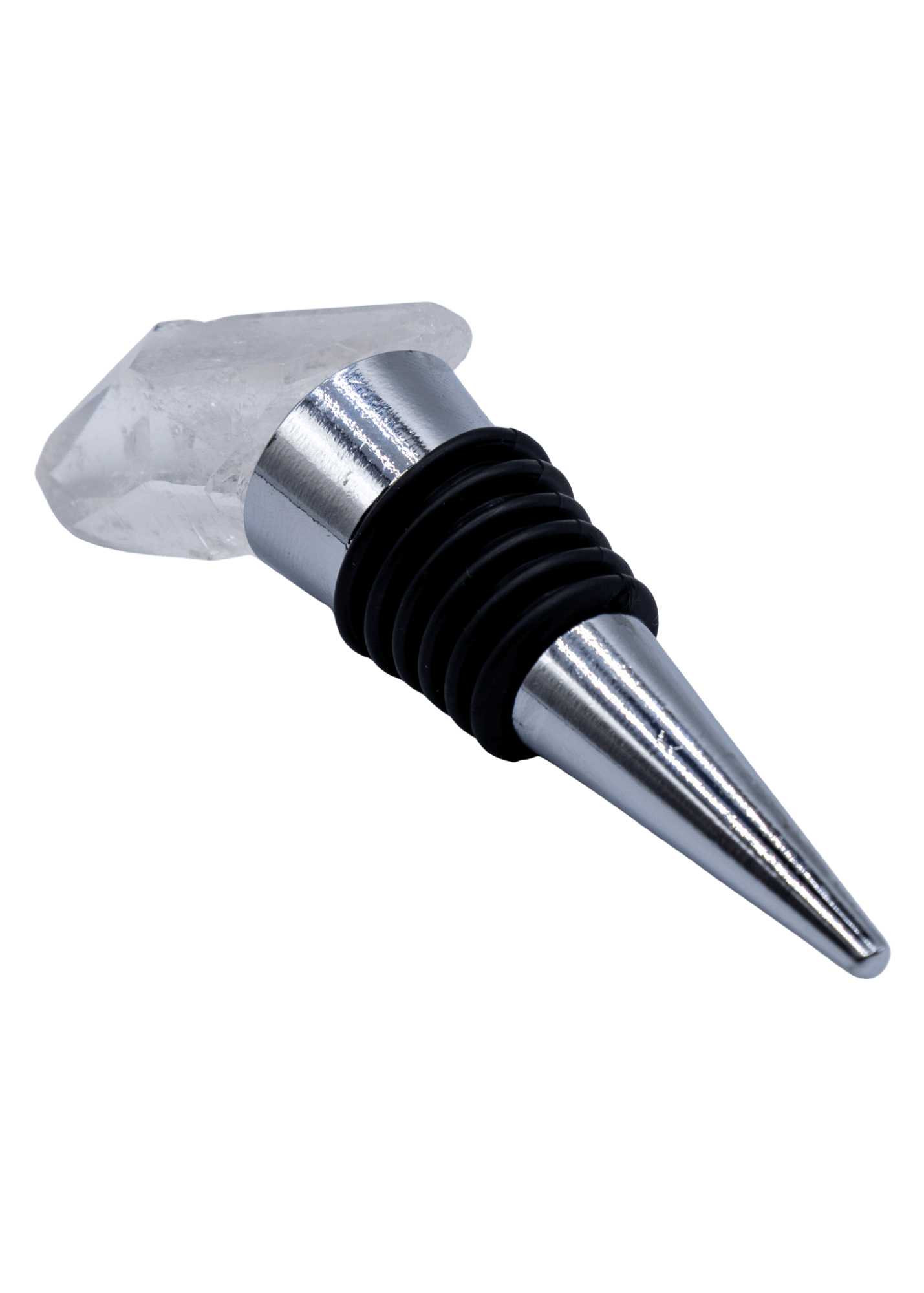 arkansas quartz crystal wine stopper back angle