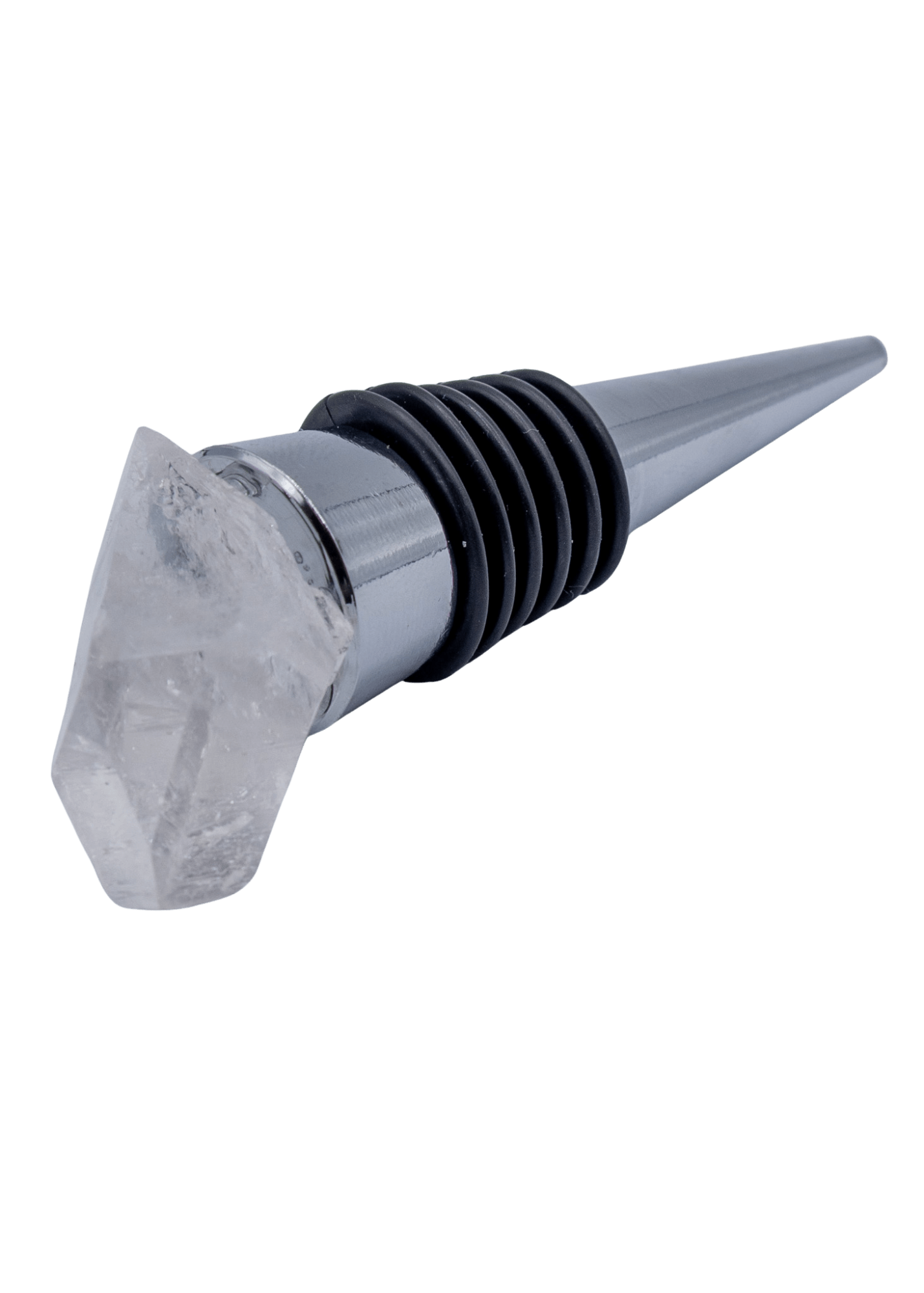 arkansas quartz crystal wine stopper front angle