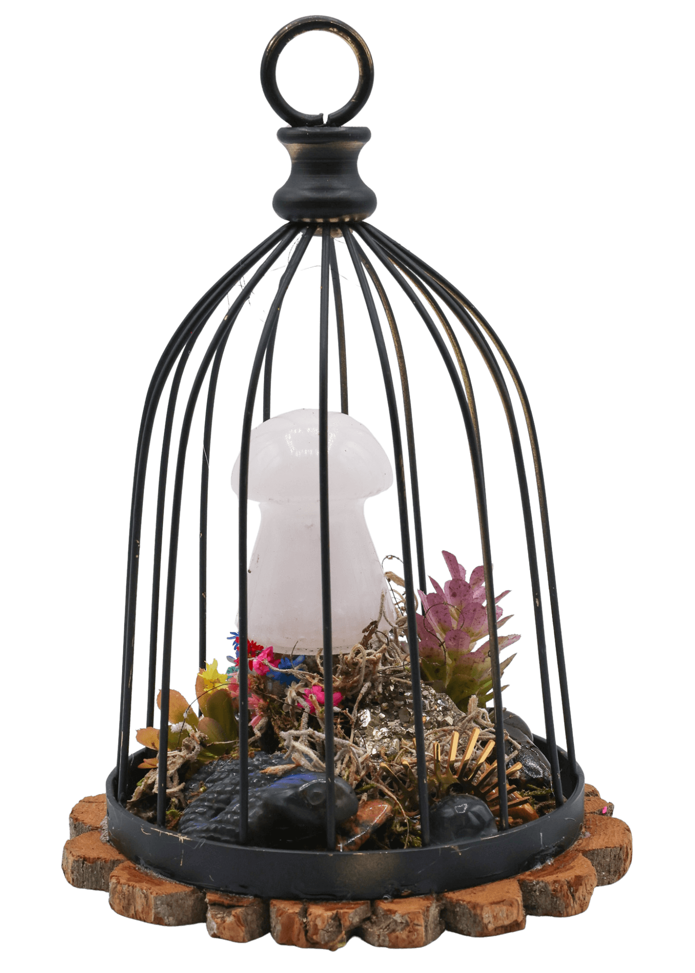 Bird Cage Crystal Sculpture