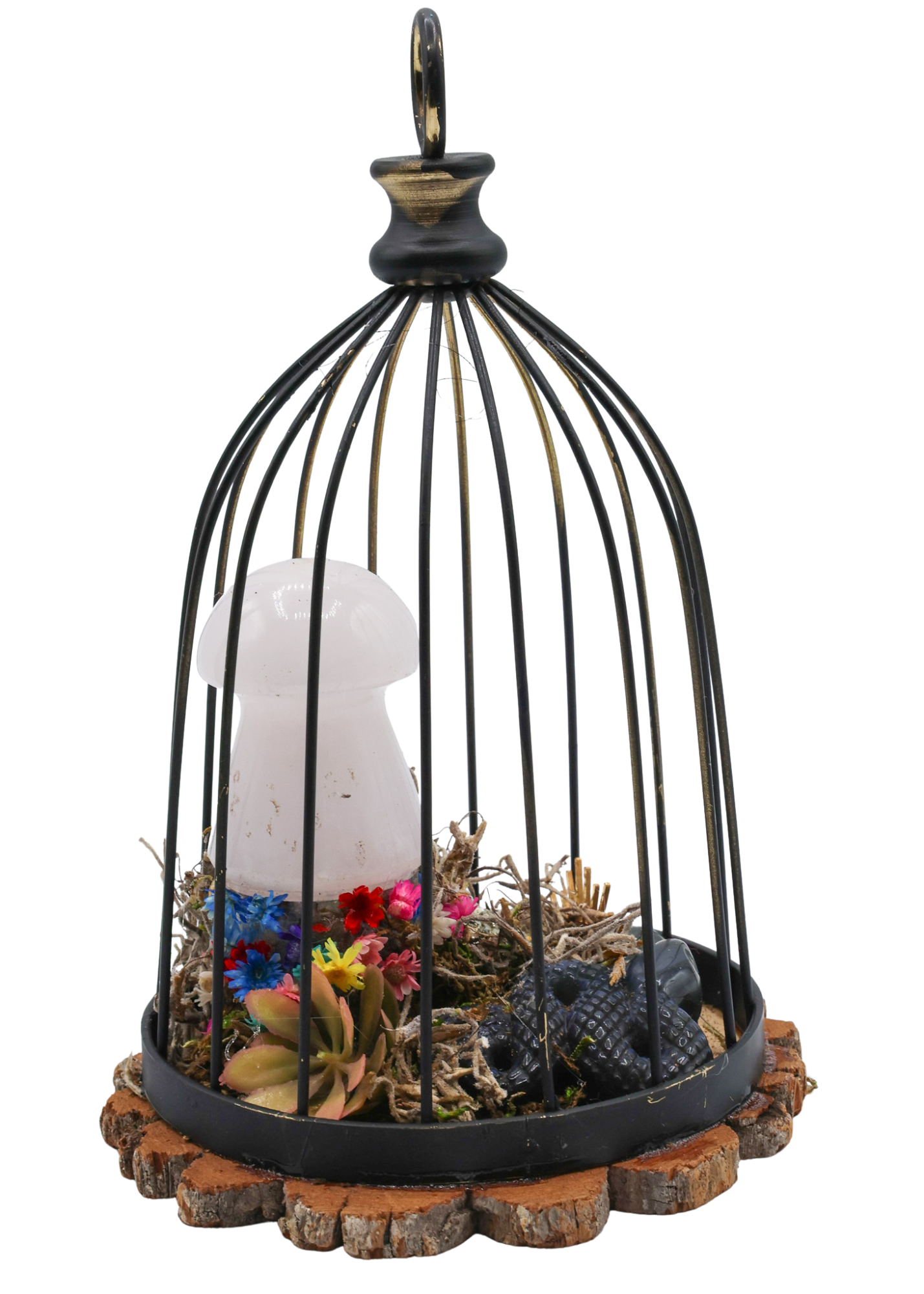 Bird Cage Crystal Sculpture 4
