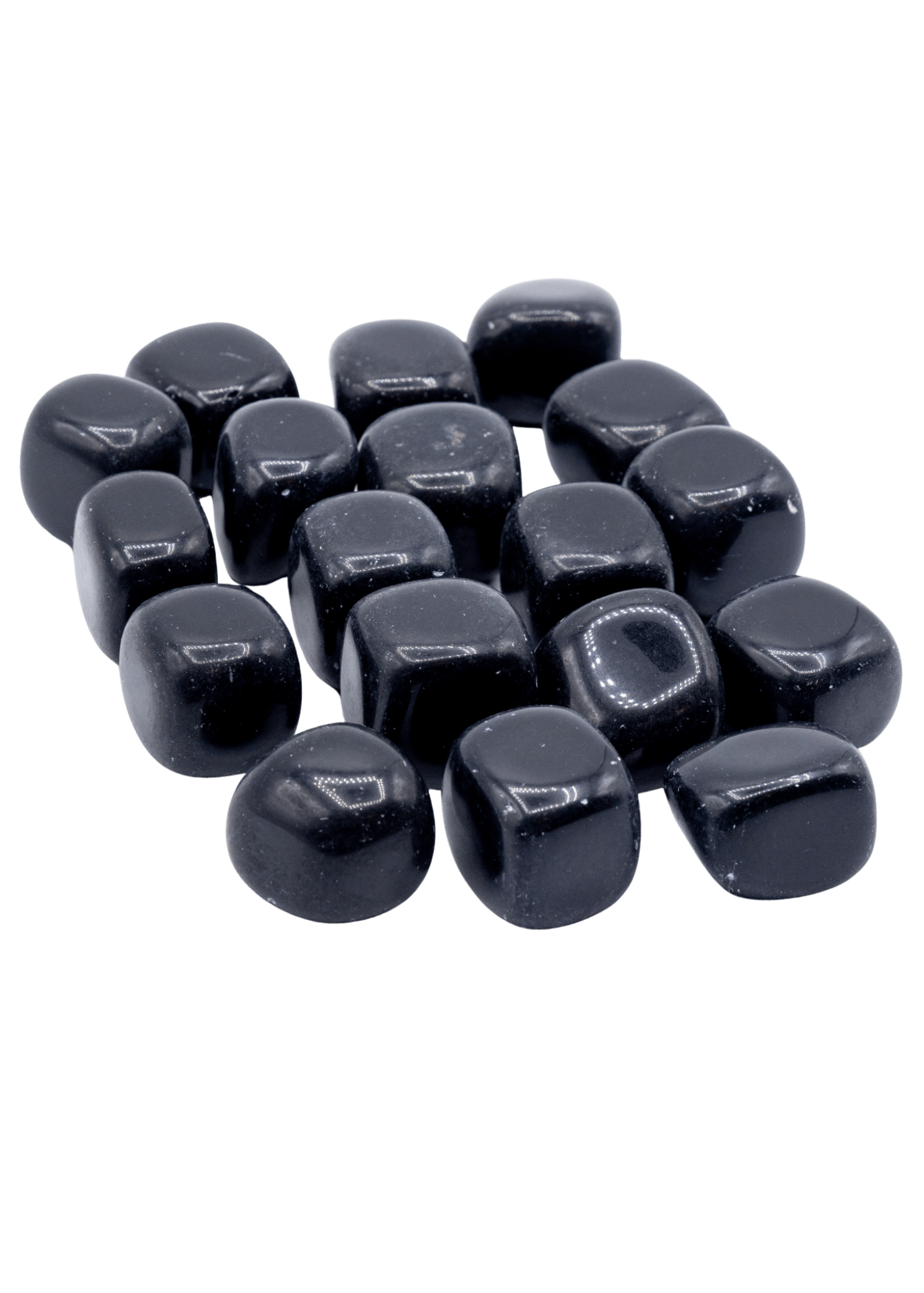 black obsidian polished crystals