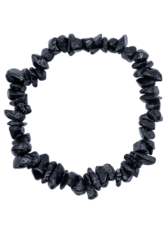Black Tourmaline Chip Stretch Bracelet