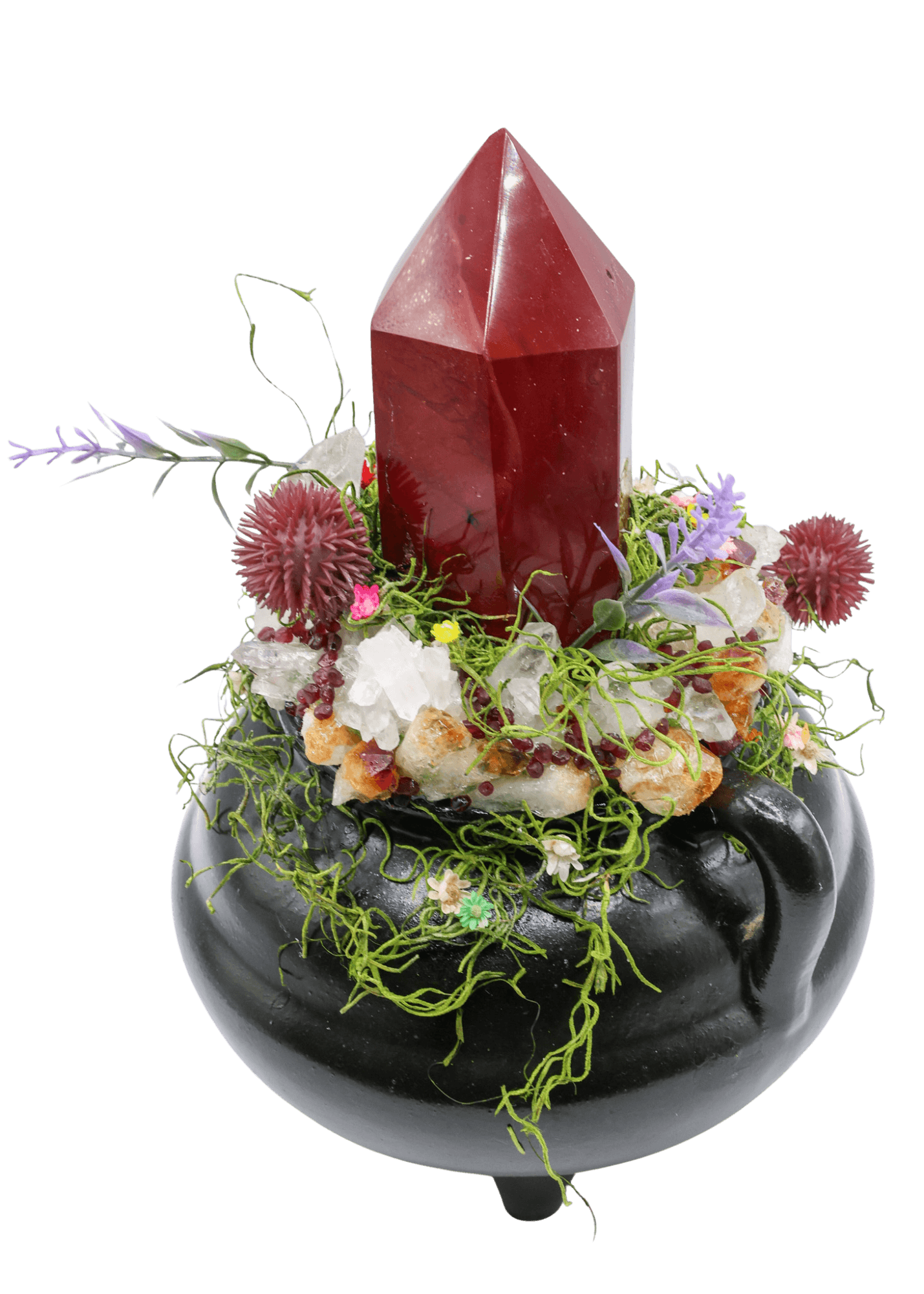 Mookaite Point Cauldron Crystal Sculpture