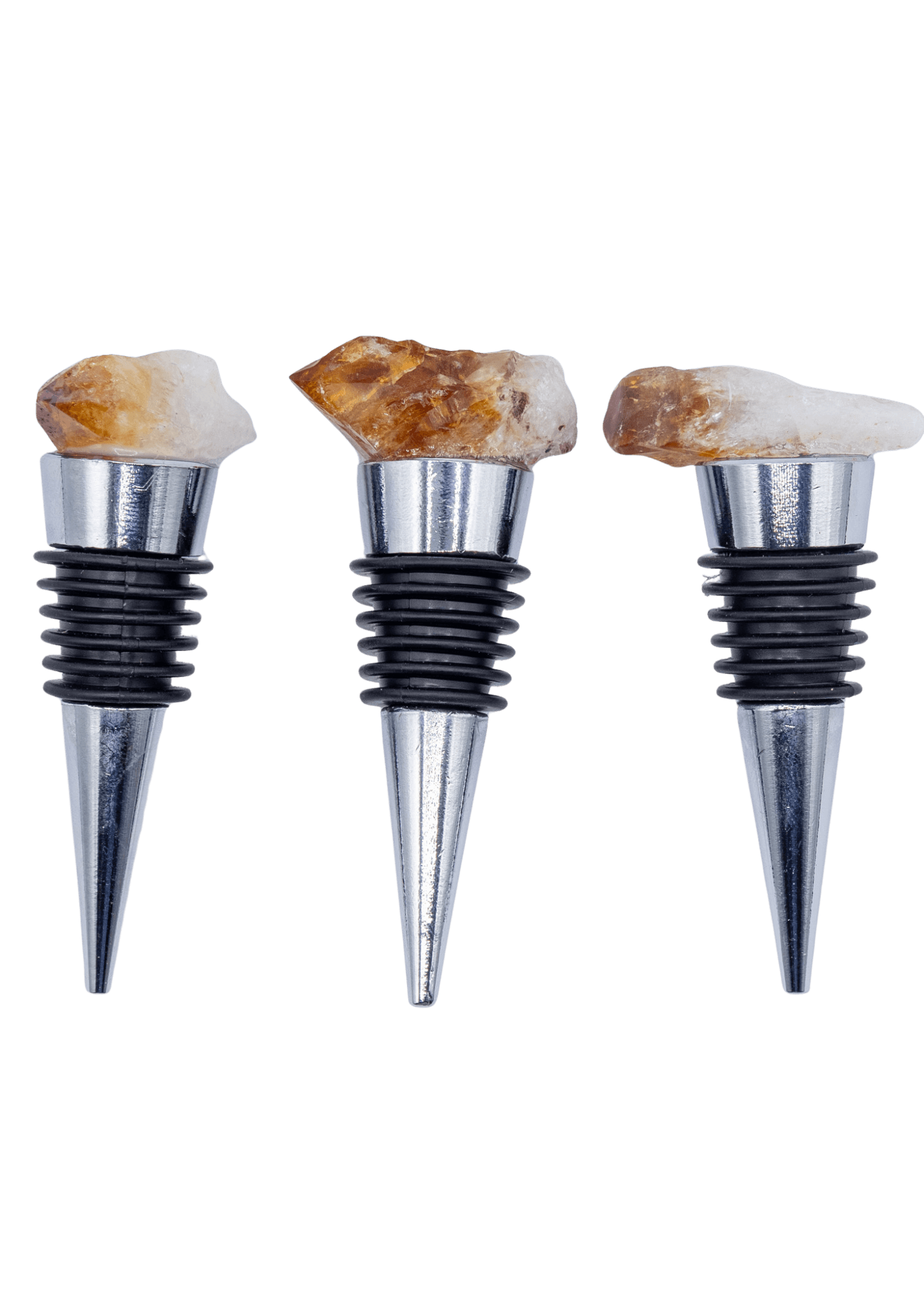 citrine crystal wine stopper group