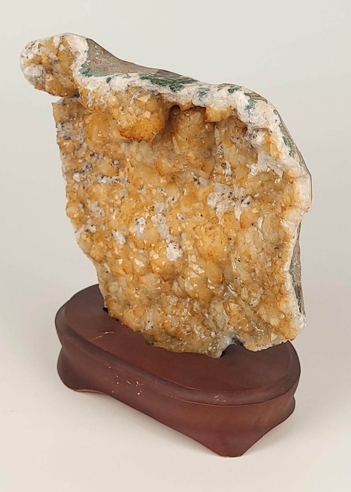 Citrine Cluster With Wood Base Large (HTA)