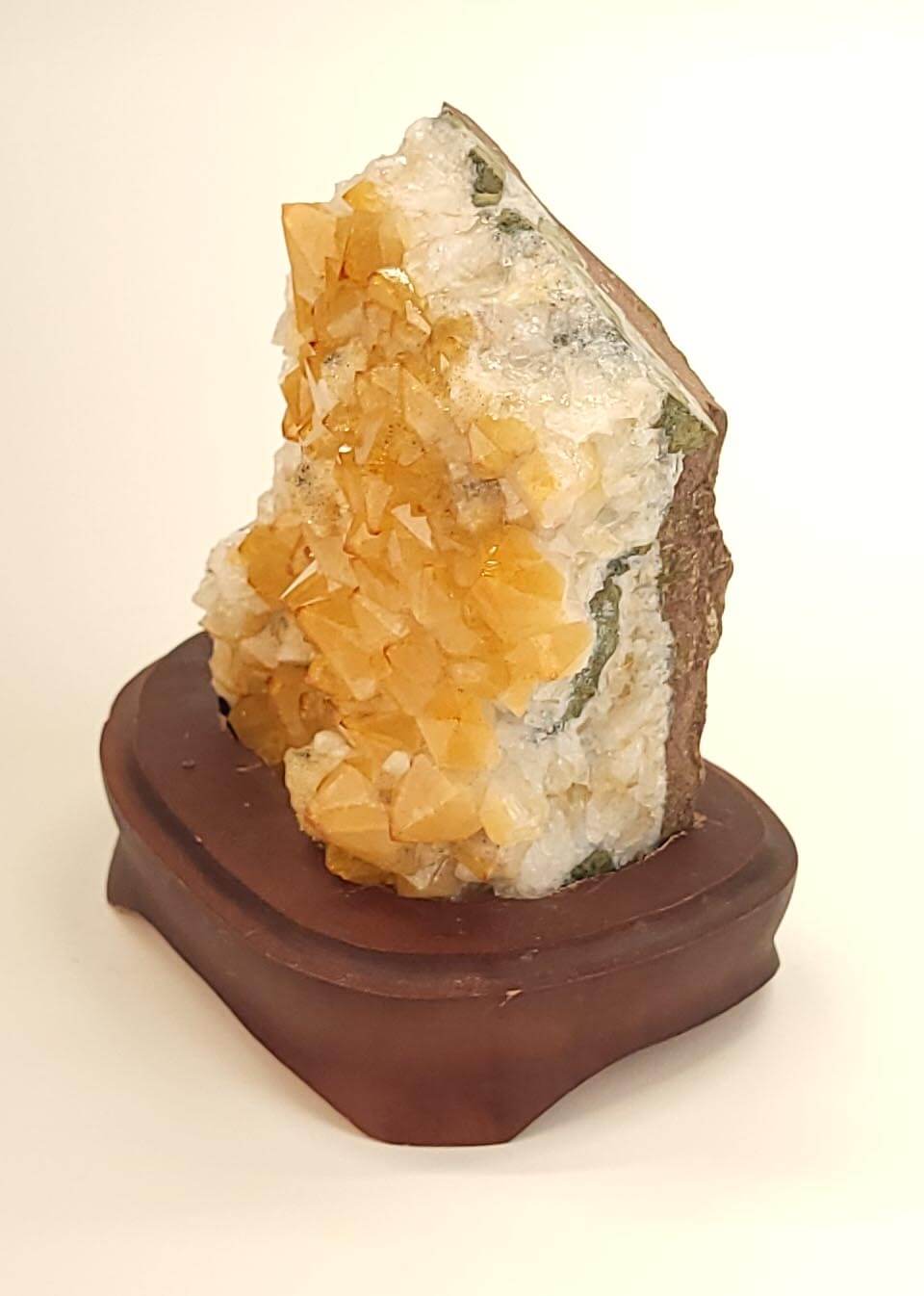 Citrine Cluster With Wood Base (HTA)