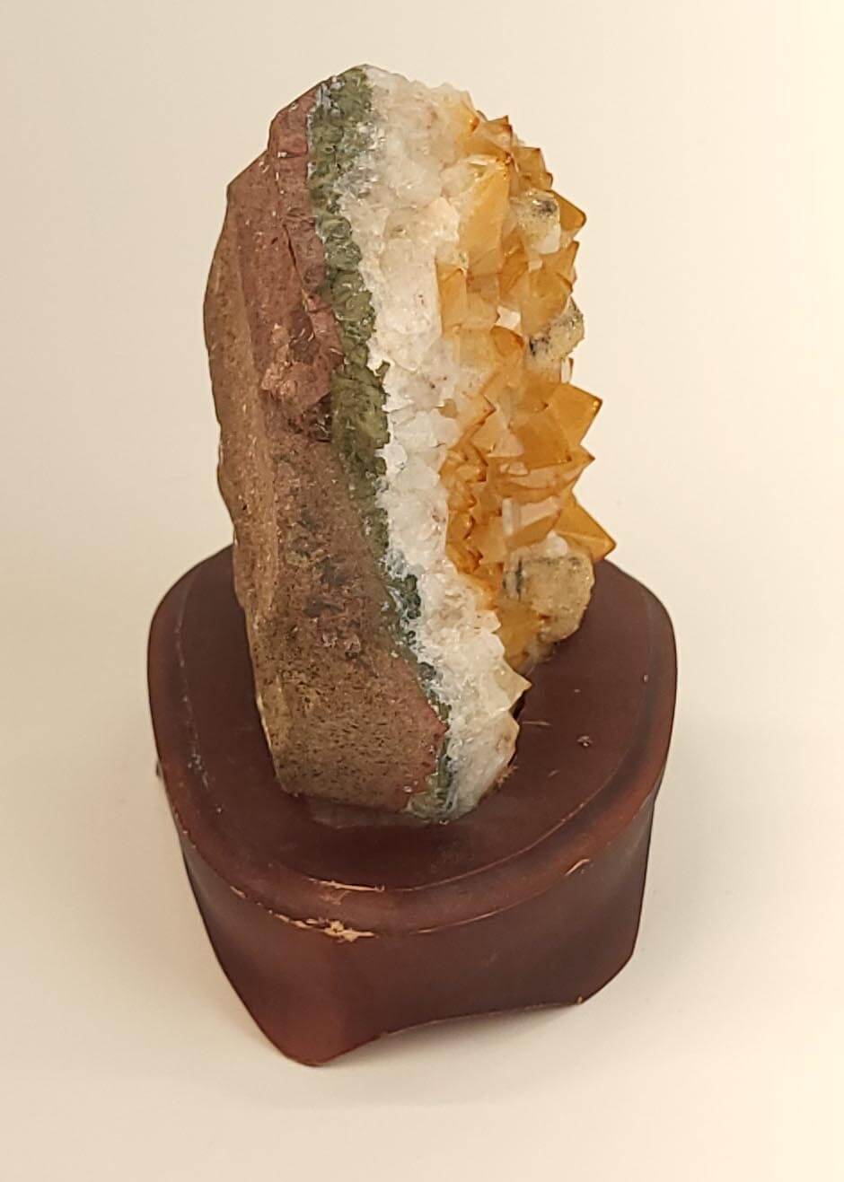 Citrine Cluster With Wood Base (HTA)