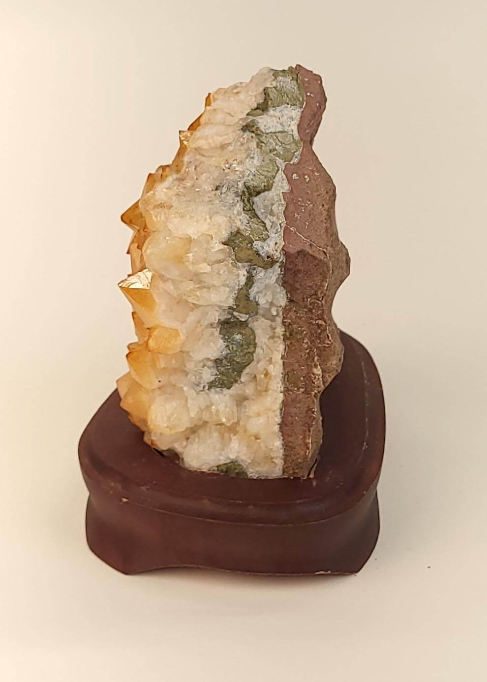 Citrine Cluster With Wood Base (HTA)
