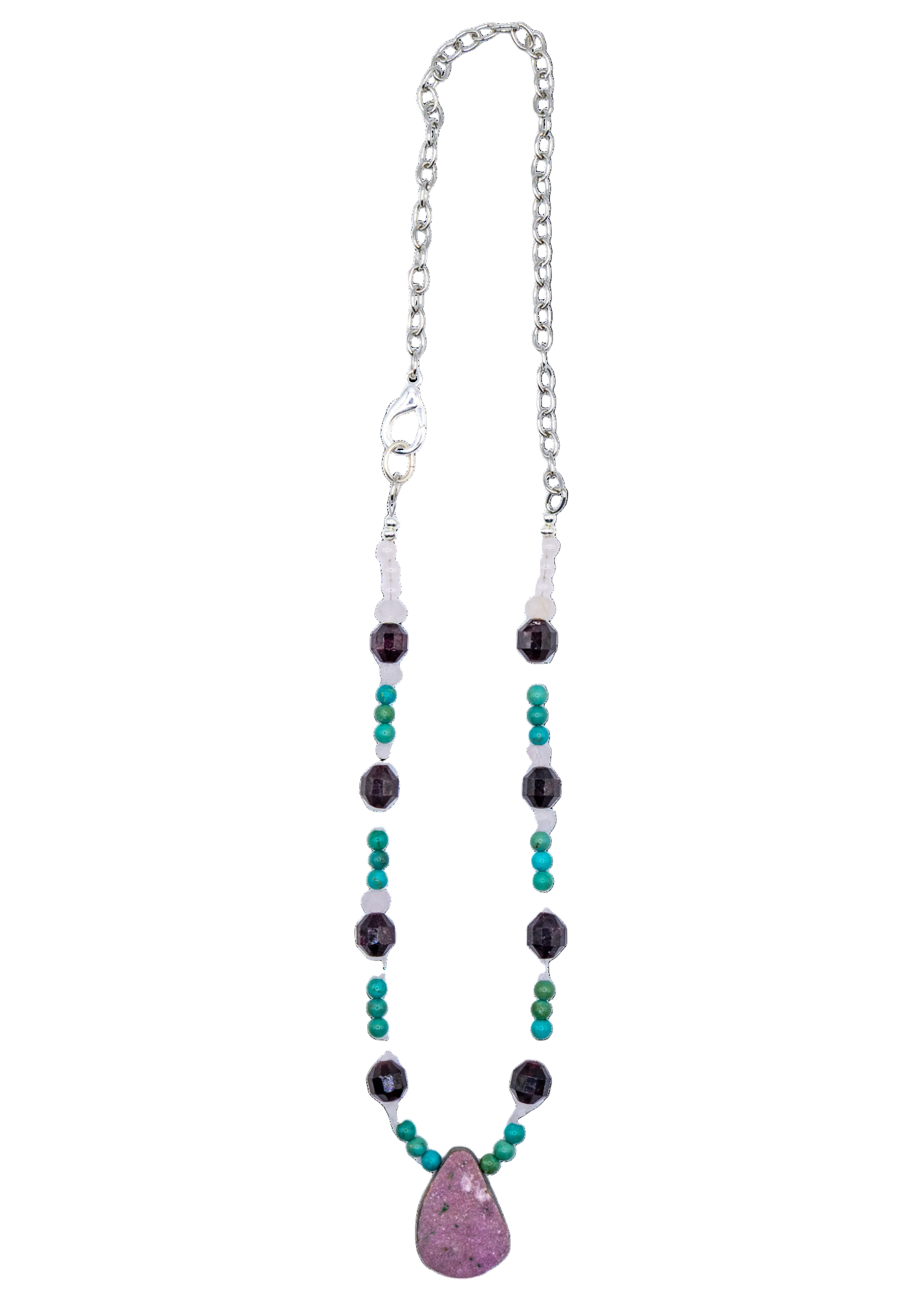 Cobaltocalcite Hand Beaded Necklace