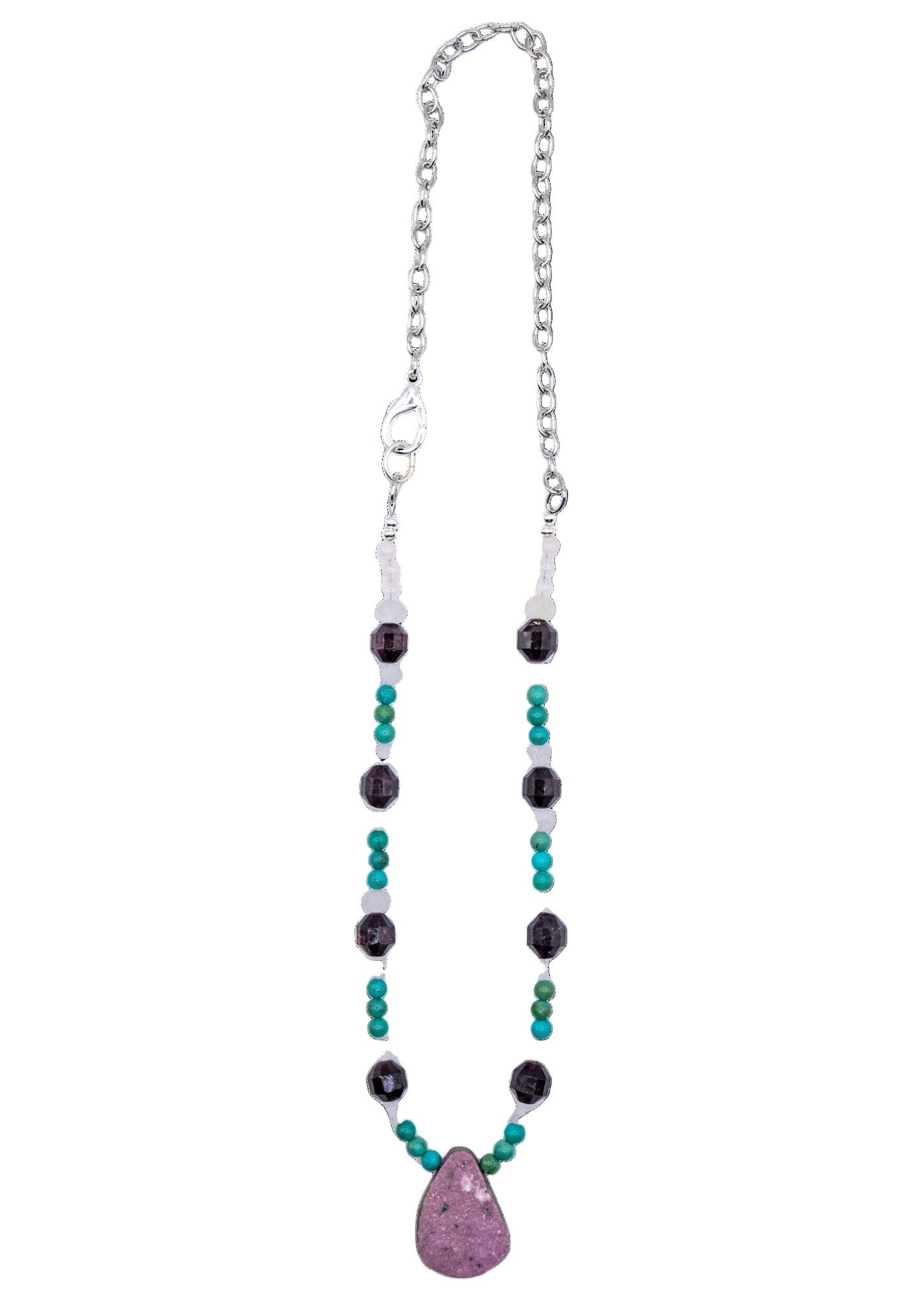 Cobaltocalcite Hand Beaded Necklace