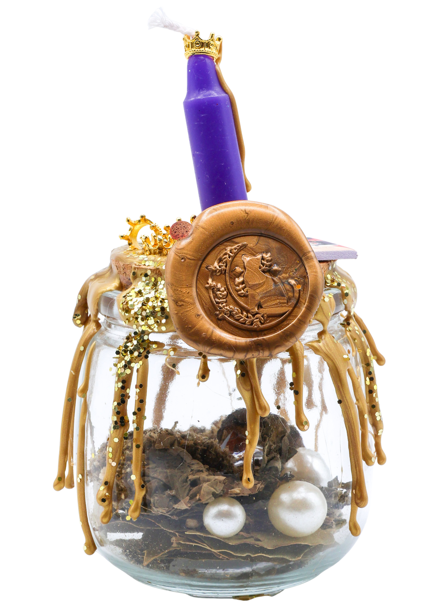 Crown of Success Spell Jar no background