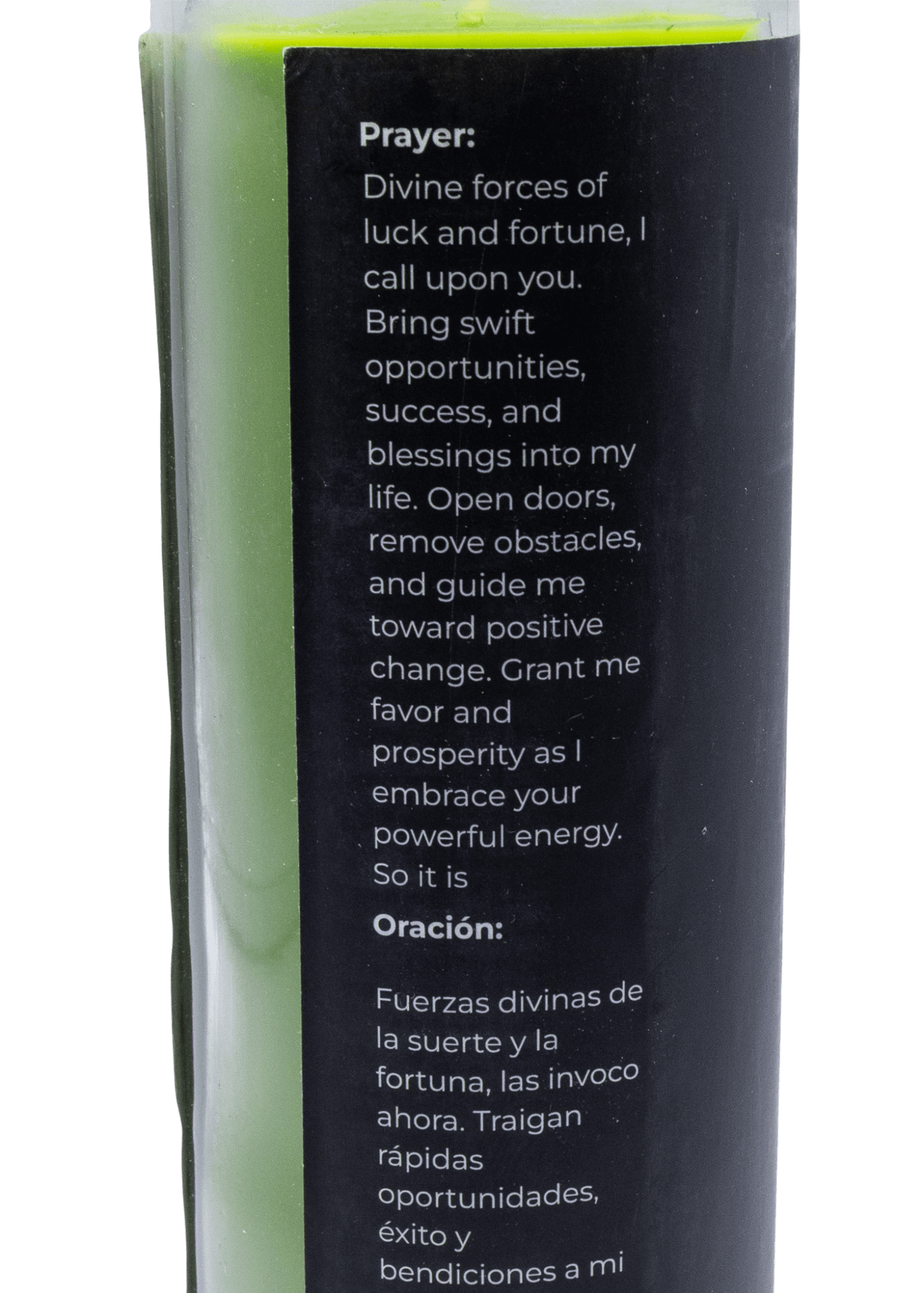 Fast Luck 7 Day Spell Candle side