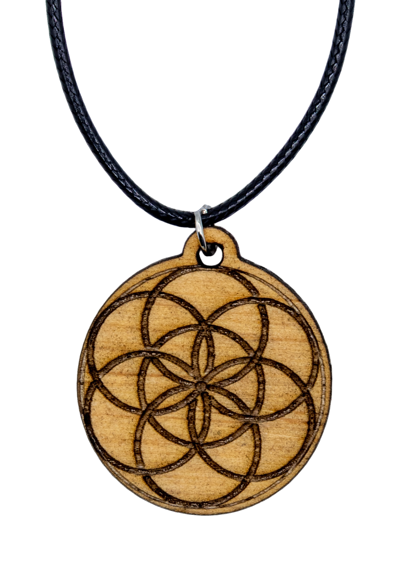 Flower Of Life laser cut Wood Necklace