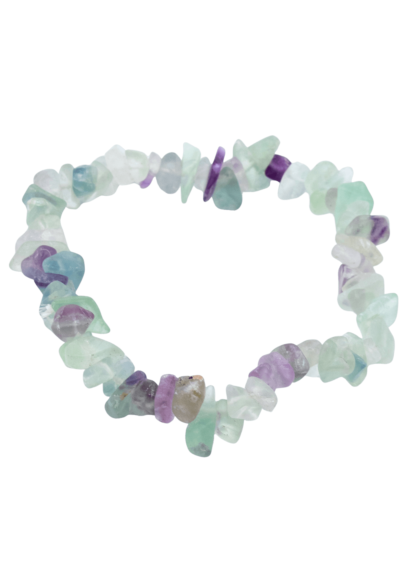 Fluorite Chip Stretch Bracelet angle