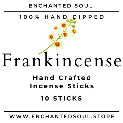 frankincense incense sticks label