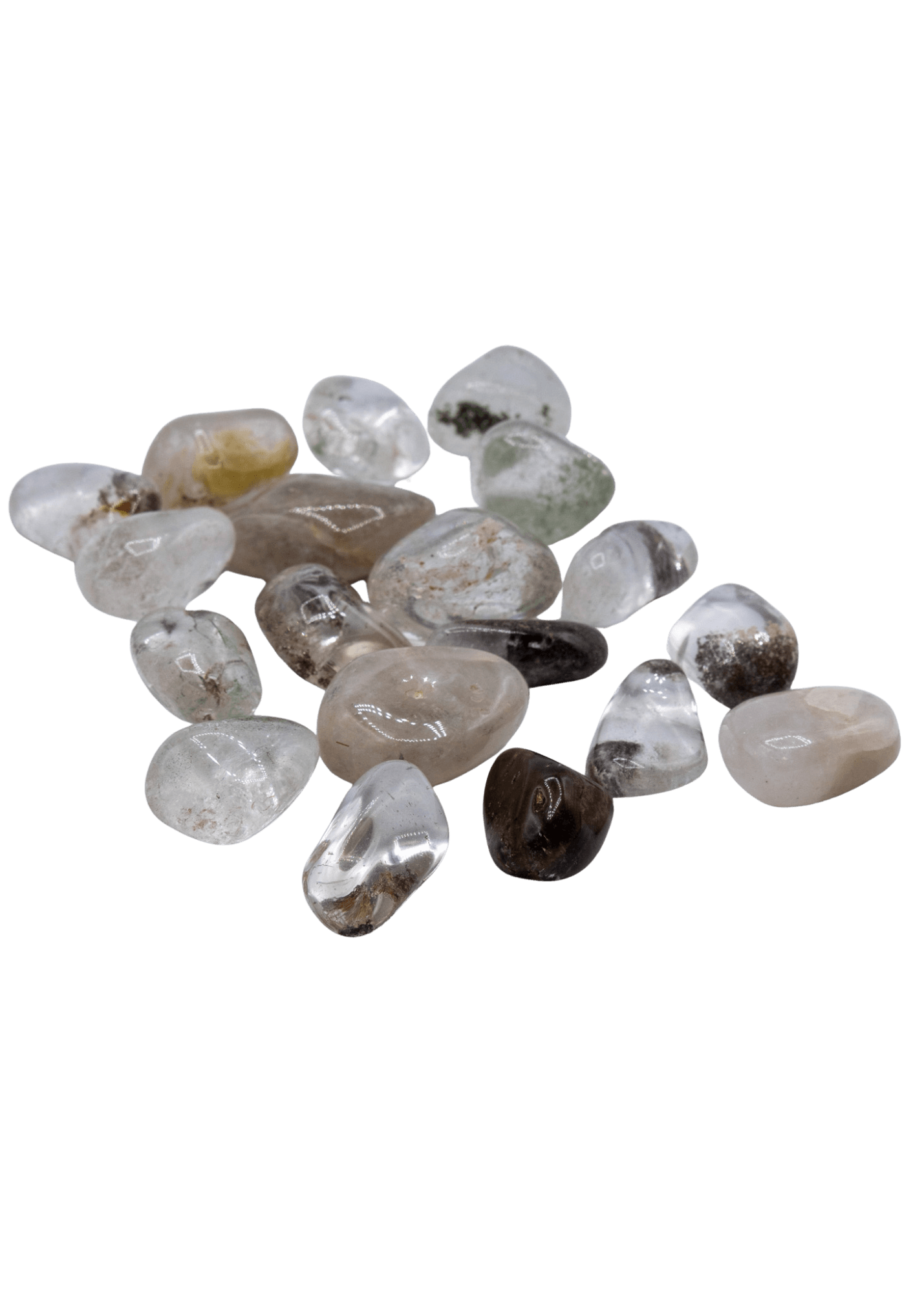 Garden Quartz Tumbled Stone angle